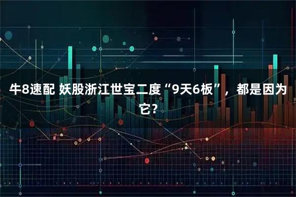 牛8速配 妖股浙江世宝二度“9天6板”，都是因为它？